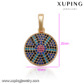 33112 Xuping new style China wholesale colorful coin pendant popular gold women jewellery